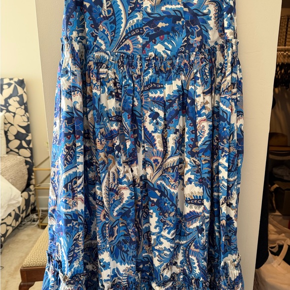 Cara Cara Blue and White Paisley Midi Skirt - Picture 5 of 6